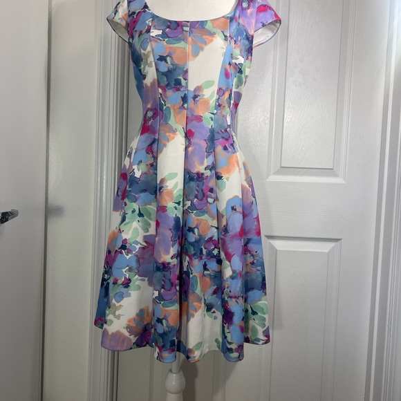 Karl Lagerfeld Multicolor Floral Midi Dress - Picture 9 of 12